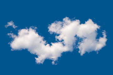 Fototapeta na wymiar One white ragged cloud. Cloud on the blue sky. Natural sky background.