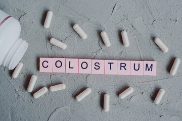 Pills capsules with colostrum