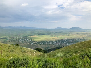 landscape with mountains, landscape with mountains and clouds