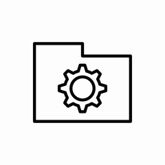 Outline folder setting icon.Folder setting vector illustration. Symbol for web and mobile