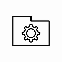 Outline folder setting icon.Folder setting vector illustration. Symbol for web and mobile