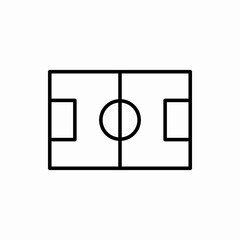 Outline football field icon.Football field vector illustration. Symbol for web and mobile