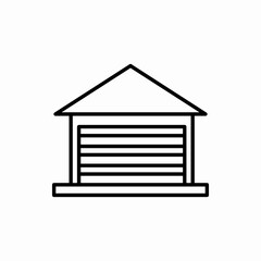 Outline garage icon.Garage vector illustration. Symbol for web and mobile