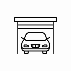 Outline garage icon.Garage vector illustration. Symbol for web and mobile