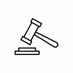 Outline gavel icon.Gavel vector illustration. Symbol for web and mobile