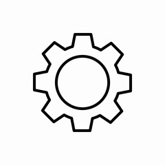 Outline gear icon.Gear vector illustration. Symbol for web and mobile