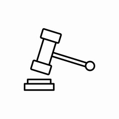 Outline gavel icon.Gavel vector illustration. Symbol for web and mobile