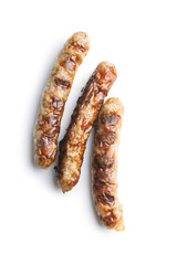 Grilled white sausages.