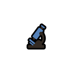 Microscope Vector Icon. Isolated Microbiology Cartoon Style Illustration
