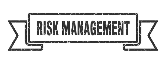 risk management ribbon. risk management grunge band sign. risk management banner