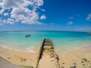 Fototapeta na wymiar Tropical Beach with dock