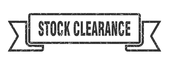 stock clearance ribbon. stock clearance grunge band sign. stock clearance banner