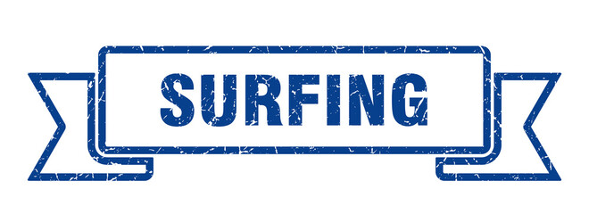 surfing ribbon. surfing grunge band sign. surfing banner
