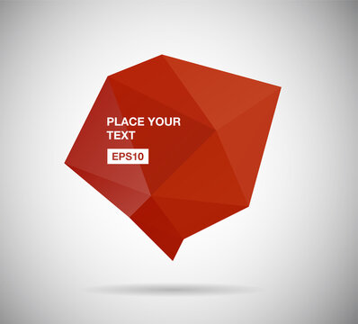 abstract origami speech bubble