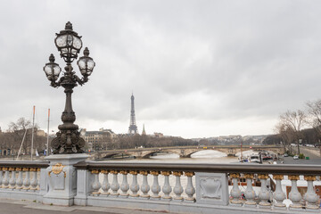 Fototapeta na wymiar Vue du Pont Alexandre III