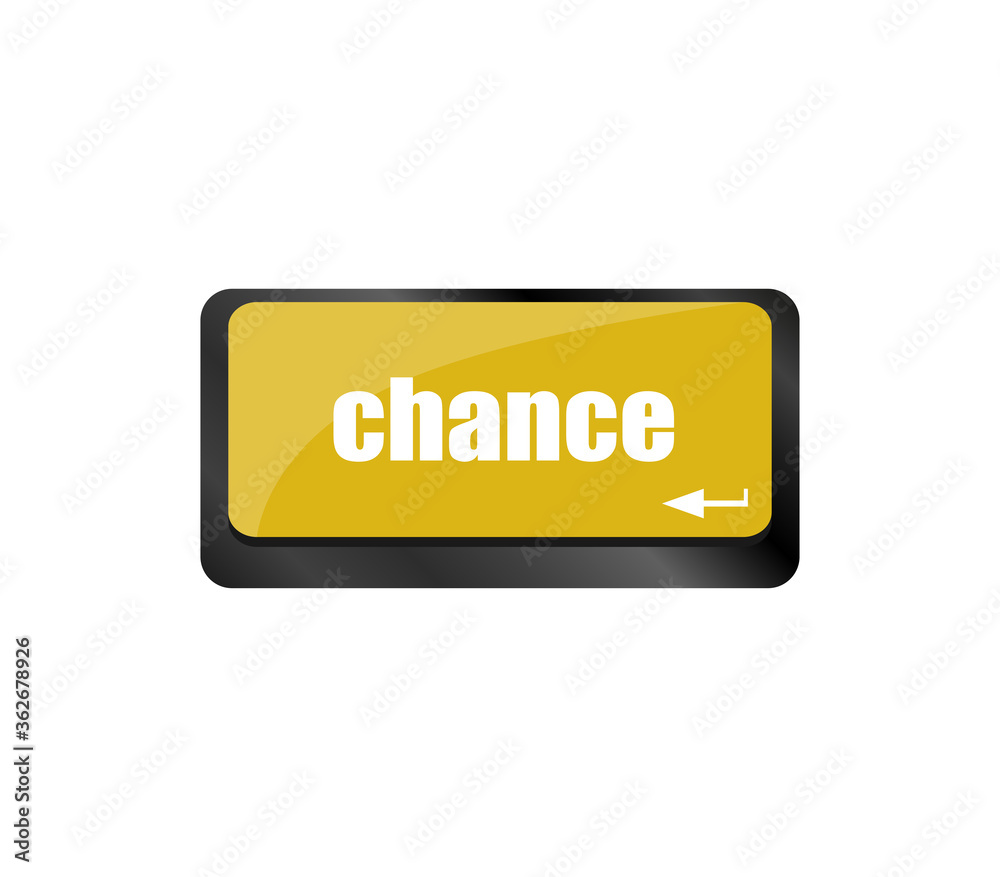 Poster chance enter button on computer keyboard key
