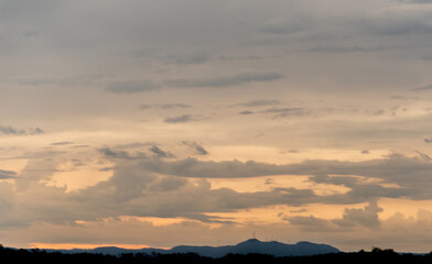 Late afternoon in the fields of the Pampa Biome in southern Brazil