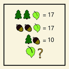 Counting games for kids and adults. Educational math game. Result. Crossword for social networks. Rebus. Mathematic riddle for the mind. Riddle with numbers. Vector