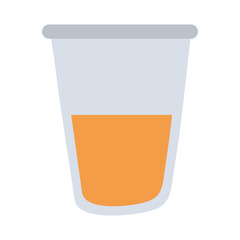 disposable juice cup isolated design icon white background