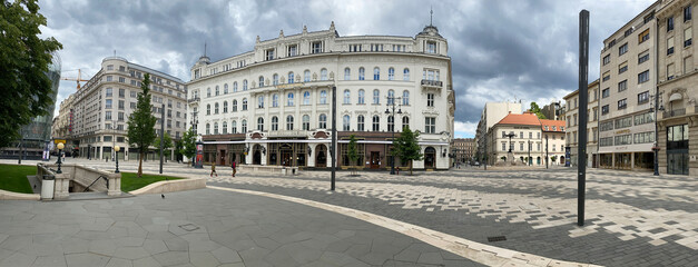 view of the vorosmarty square in budapest