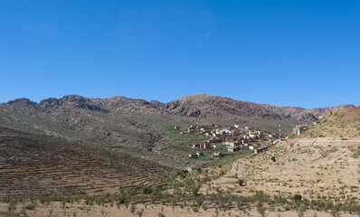 landscape in atalas mountain morocco