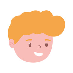 boy face cartoon character isolated icon design white background