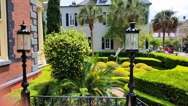 Garden View Of An Old Charleston Home