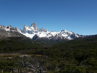Fototapeta na wymiar El Chalten Patagonia Argentina hiking landscape 2019