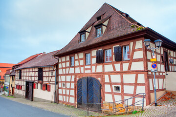 street with half-timbered houses
