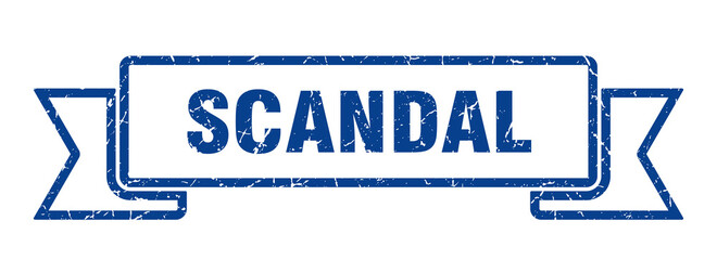 scandal ribbon. scandal grunge band sign. scandal banner