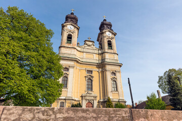 Fototapeta na wymiar Holy Cross Church, Tata, Hungary