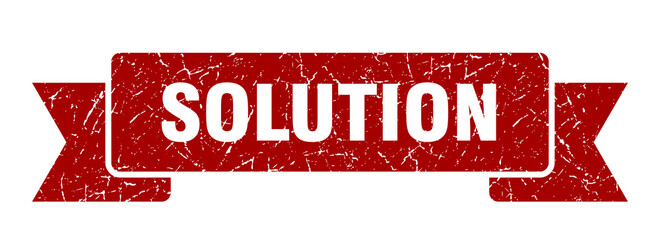 solution ribbon. solution grunge band sign. solution banner