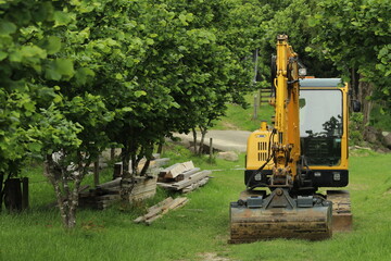Fototapeta na wymiar excavator at work