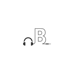 Letter B and podcast logo