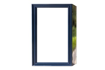 Blank advertising metal light box isolated on white background