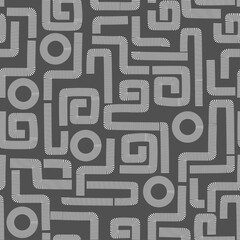 Geometric abstract seamless background. Seamless pattern with abstract geometric shapes. Vector