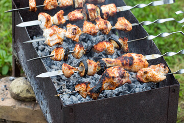 meat on the grill