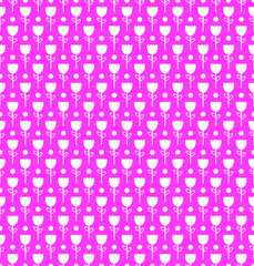 Simple flower with circle seamless repeat pattern background