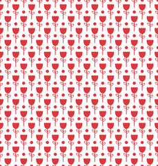 Simple flower with circle seamless repeat pattern background