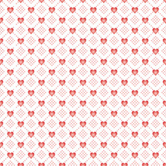 Love Heart and Dotted Line Pattern Seamless Repeat Background