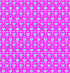 Simple flower with circle seamless repeat pattern background