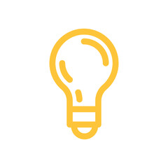 Light bulb icon, symbol of idea. Linear vector pictogram.