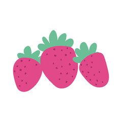 strawberry fruits fresh isolated design icon white background