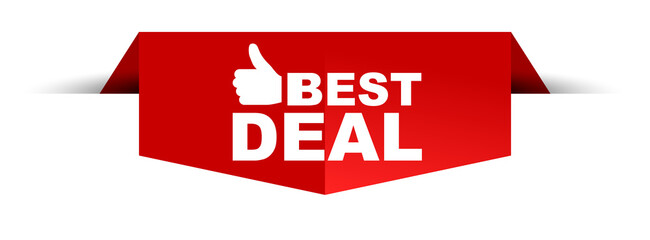 red vector illustration banner best deal