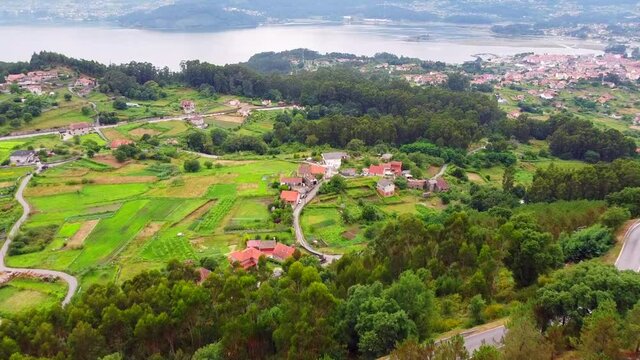 Typical landscape of Galicia, Spain