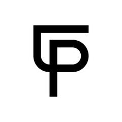 GP letter logo design vector