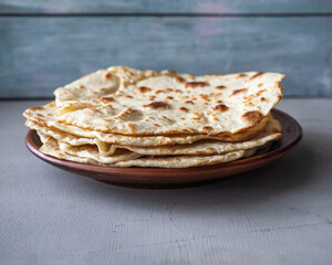 A homemade onion on a plate for making quesadia