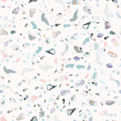 Terrazzo Texture Vector. Flooring Seamless Pattern