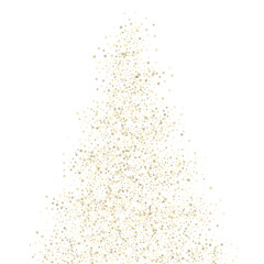 Gold Glitter Stars. Luxury Shiny Confetti.