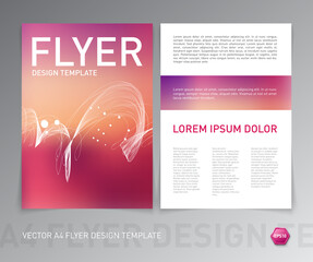 Vector flyer design template. Leaflet, brochure cover, poster 